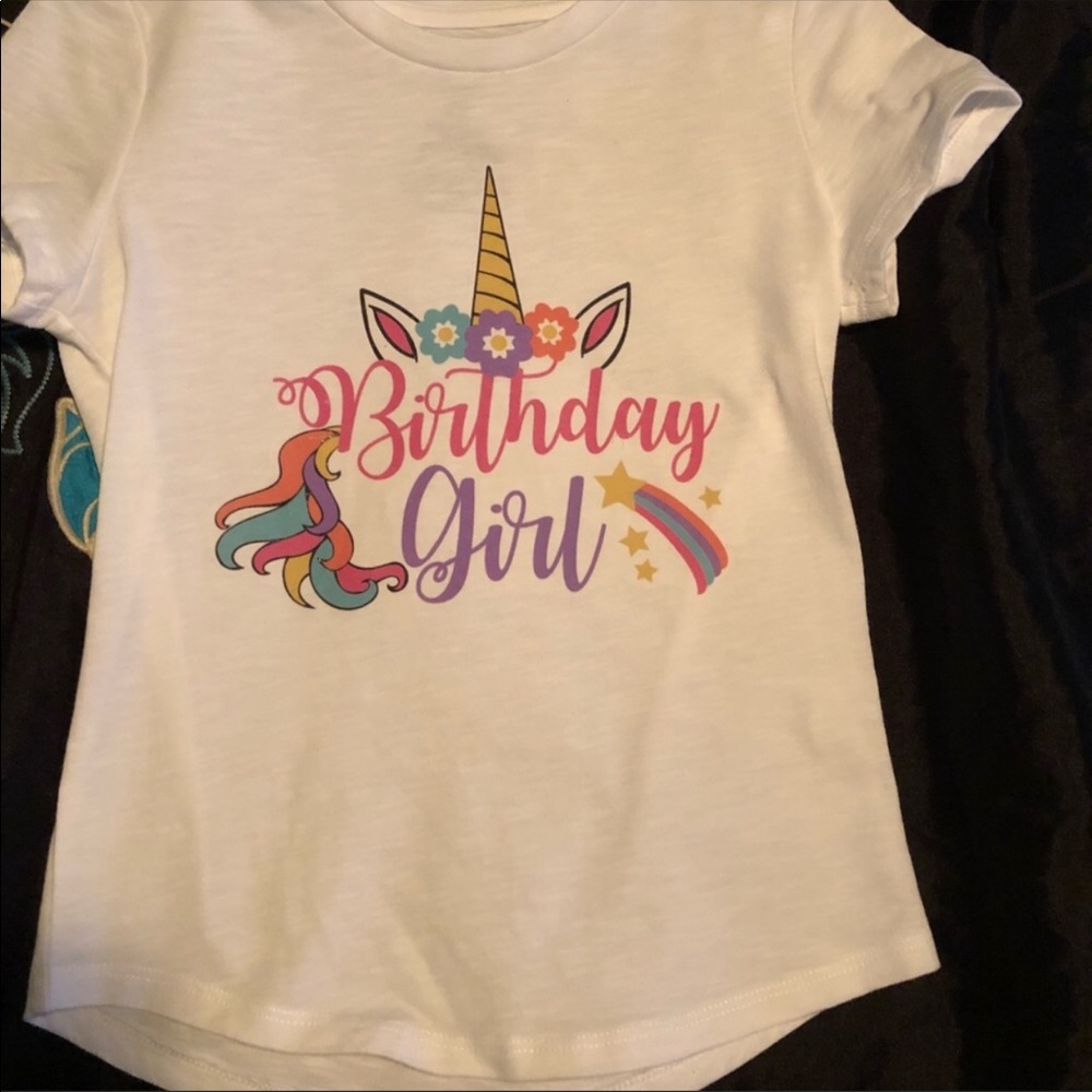 Made to order ladies unicorn Birthday girl shirt